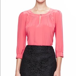 Kate Spade Jolette pink silk blouse - Size 10